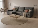 Sofá chaiselongue moderno Roar, diseño elegante y confort excepcional