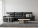 Sofá chaiselongue moderno Roar, diseño elegante y confort excepcional