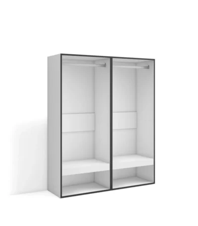 Vestidor abierto, 120x35x145cm, Blanco - Muebles de salón modernos
