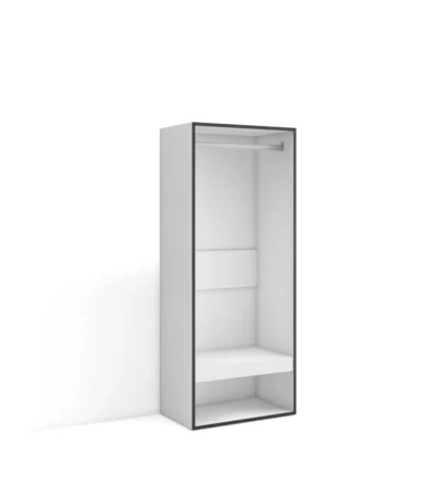 Vestidor abierto, 60x35x145cm, Blanco - Muebles de salón modernos