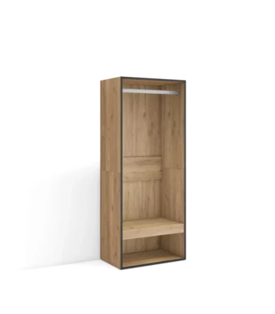 Vestidor abierto, 60x35x145cm, Roble - Muebles de salón modernos