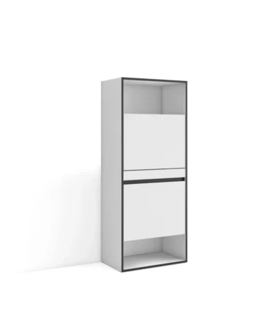 Zapatero, 60x35x145cm, Blanco - Muebles de salón modernos