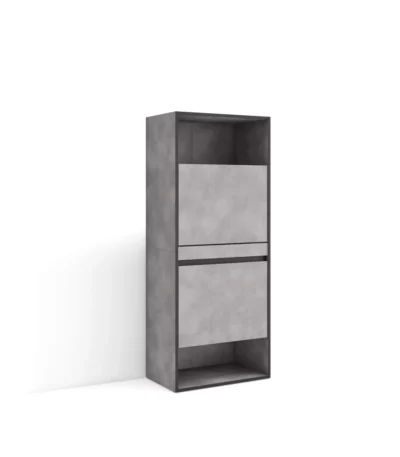 Zapatero, 60x35x145cm, Cemento - Muebles de salón modernos
