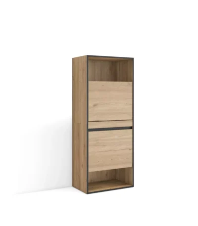 Zapatero, 60x35x145cm, Roble - Muebles de salón modernos