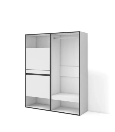 Zapatero, Vestidor abierto, 120x35x145cm, Blanco - Muebles de salón modernos