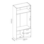 Comprar armario de dos y 2 cajones puertas barato