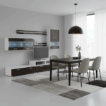 Salon Alfa Blanco y Negro con LEDS azules - Imagen 4