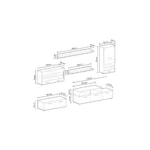 Salon Alfa Blanco y Negro con LEDS azules - Imagen 2